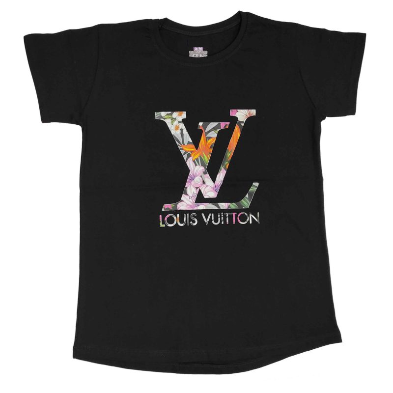 t shirt lv0101 black 800x800 - تیشرت زنانه طرح لویی ویتون