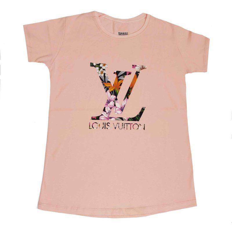 t shirt lv0102 pink 800x800 - تیشرت زنانه طرح لویی ویتون