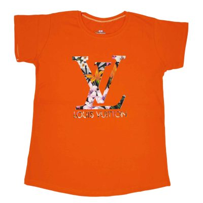 t shirt lv0105 orange 400x400 - تیشرت زنانه طرح لویی ویتون