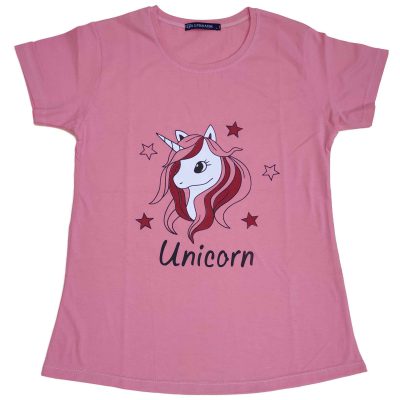 t shirt uni0107 pink 400x400 - تیشرت زنانه طرح یونیکورن