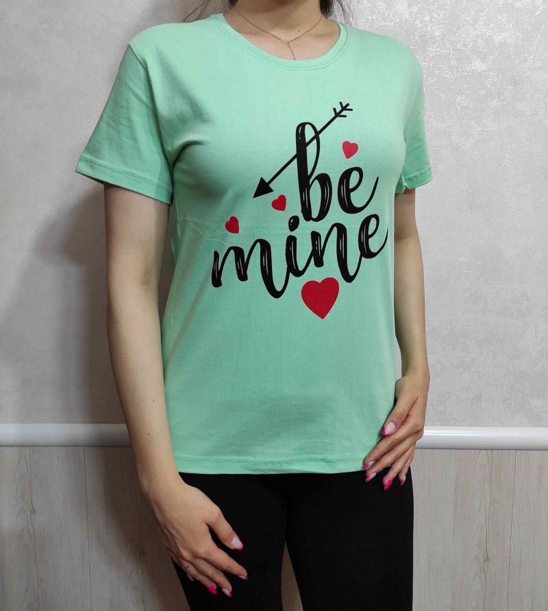 t shirt bemine02 model 800x892 - تیشرت زنانه طرح be mine کد02