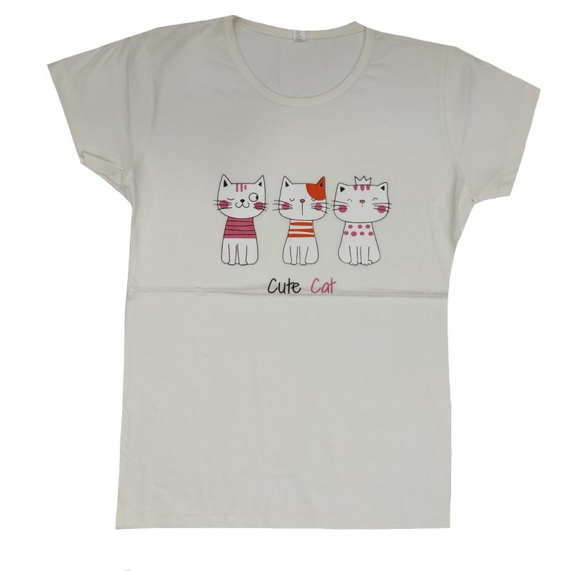 t shirt cutecat06 800x800 - تیشرت زنانه طرح cute cat