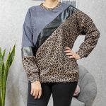 blouse leopard 02 150x150 - بلوز مخمل کبریتی زنانه طرح پلنگی