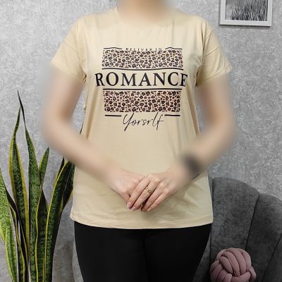 تی شرت زنانه طرح ROMANCE