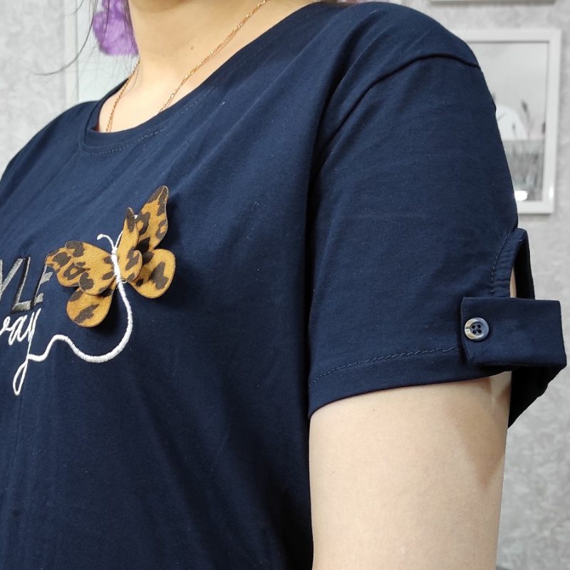 tshirt sleeve pagondar butterfly 10 zoom 800x800 - تیشرت آستین پاگون دار زنانه طرح پروانه