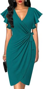 09 Wrap Dress 147x300 - انواع لباس زنانه بلند
