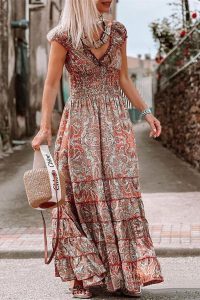 19 Bohemian Dress 200x300 - انواع لباس زنانه بلند